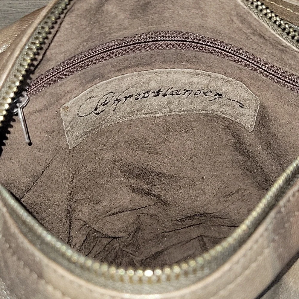 Free People Christiansen Camo Brown Leather Bag EUC